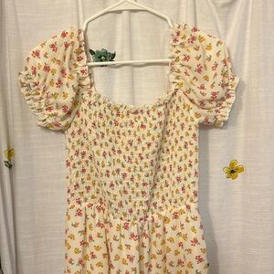 Floral Milkmaid Midi Dress